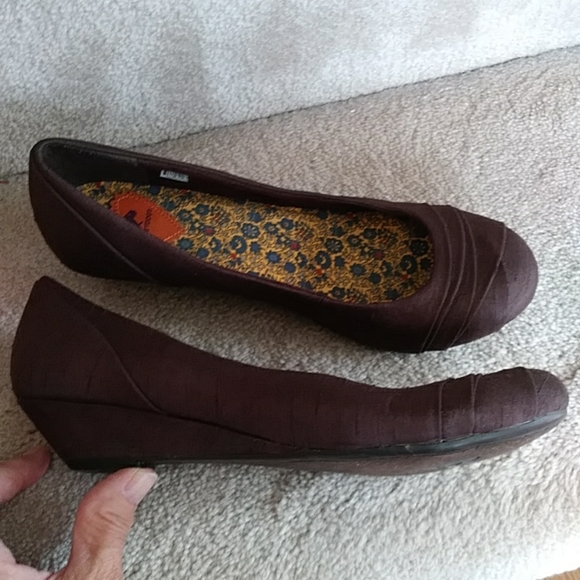 Rocket Dog Floral Linen Look Wedge Shoes7.5M Brown - Picture 14 of 16